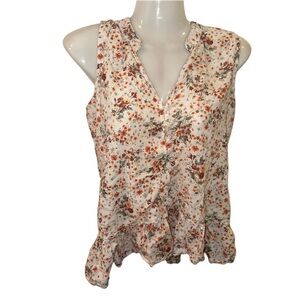Eden & Olivia Anthropologie Woman’s Floral Sleeveless Women's Top B3